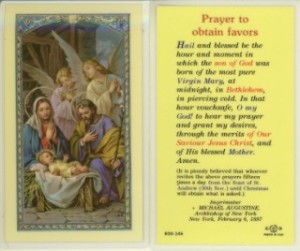 Prayer to obtain favors